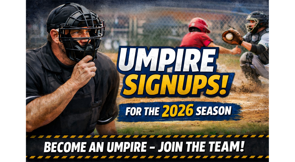Umpire Signups for the 2026 Season
